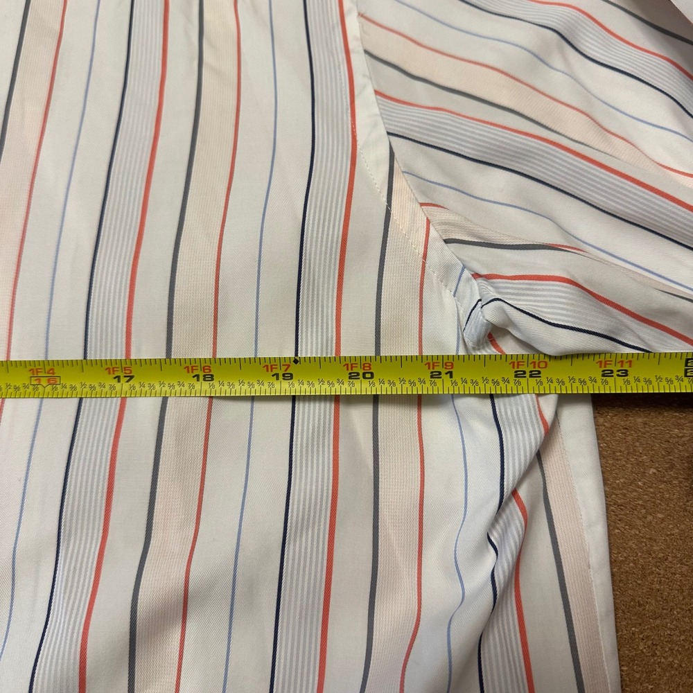 Tommy Bahama Button Down Shirt Mens Large White Stripe Long Sleeve Cotton Casual - Picture 6 of 8
